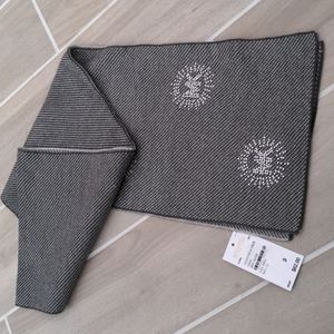 Michael Kors Derby Heather Gray Rhinestone Logo Scarf NWT $62
